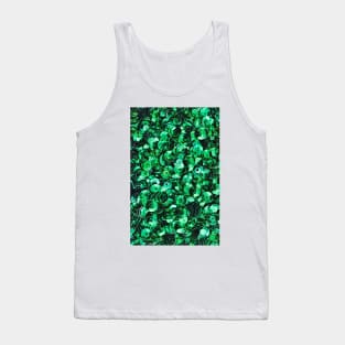 Green Scattered Sequins Tank Top